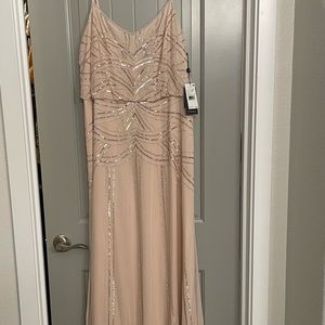 Sleeveless Beaded Blouson Gown Adrianna Papel